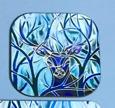 Blue Stags Rectangular Table Mats & Coasters - Wildlife Table Mats