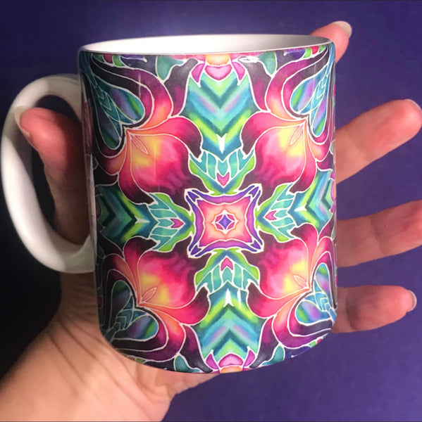 Purple Irises Set of 4 Mugs or Mug and Coaster Box Sets -  Mug Gift