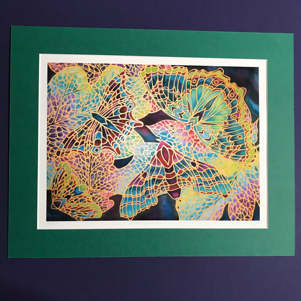 Glorious Butterflies Art Print - Jewel Colours Art