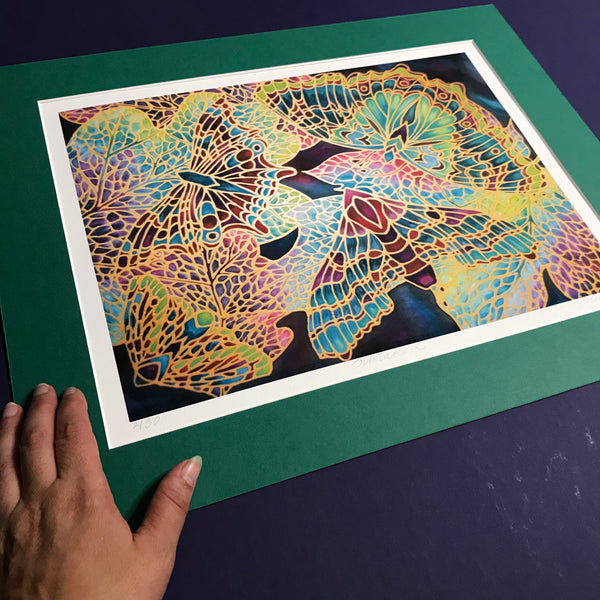 Glorious Butterflies Art Print - Jewel Colours Art