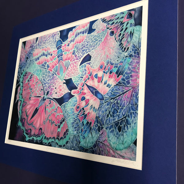 Pastel Calm Butterflies Art Print - Bedroom, Therapy Room, Gentle Art