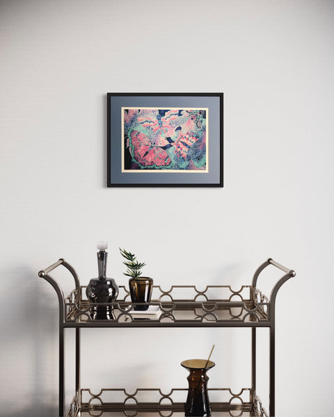 Pastel Calm Butterflies Art Print - Bedroom, Therapy Room, Gentle Art