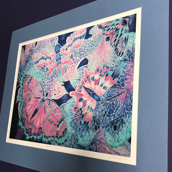 Pastel Calm Butterflies Art Print - Bedroom, Therapy Room, Gentle Art
