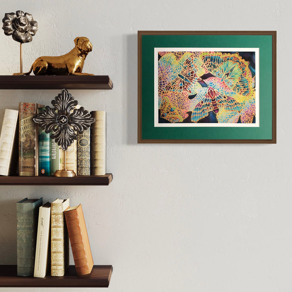 Glorious Butterflies Art Print - Jewel Colours Art