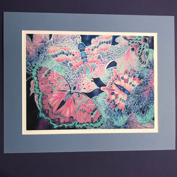 Pastel Calm Butterflies Art Print - Bedroom, Therapy Room, Gentle Art