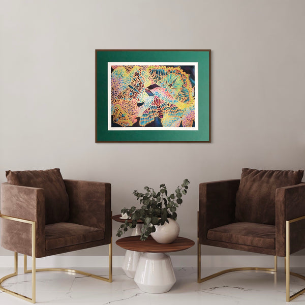 Glorious Butterflies Art Print - Jewel Colours Art