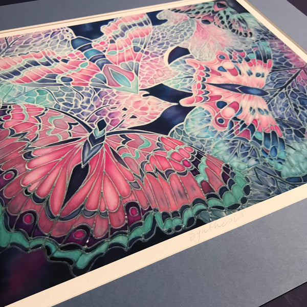 Pastel Calm Butterflies Art Print - Bedroom, Therapy Room, Gentle Art