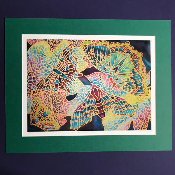 Glorious Butterflies Art Print - Jewel Colours Art
