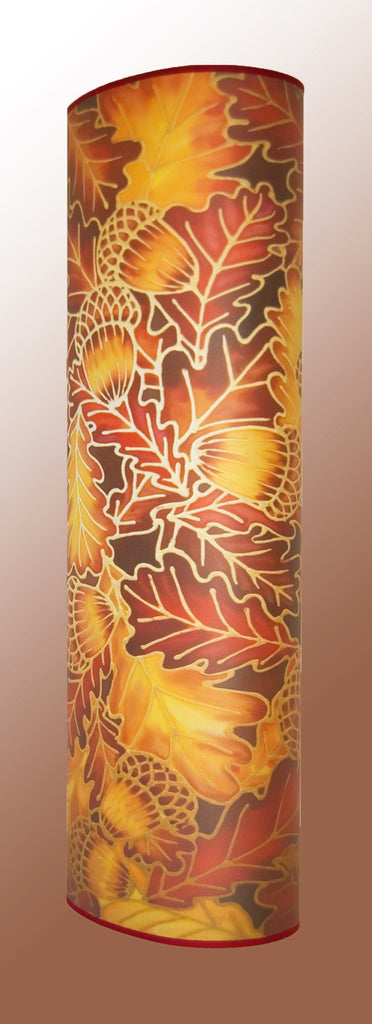 Contemporary Art Lamp - Oak Leaves Atmospheric Lamp - Richly Coloured Floor Lamp - Meikie Designs