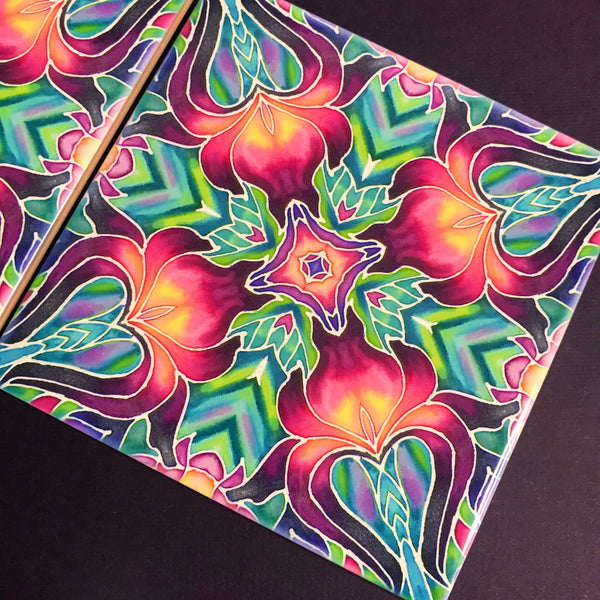 Purple Iris Arts and Crafts look Bathroom Tiles or Kitchen Tiles