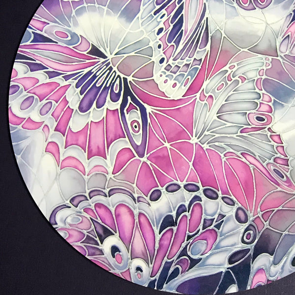 Purple Grey Placemats & Coasters - High Quality Table Mats - Purple Butterfly Tableware