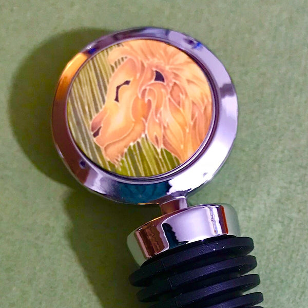 Majestic Lion Bottle Stopper  - Stunning Lion Bottle Bung - Wildlife Lovers Gift - Wine Lovers Gift