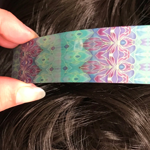 Persian Style Purple Turquoise Hair Clip - Orchid Patterned Hair Barrette