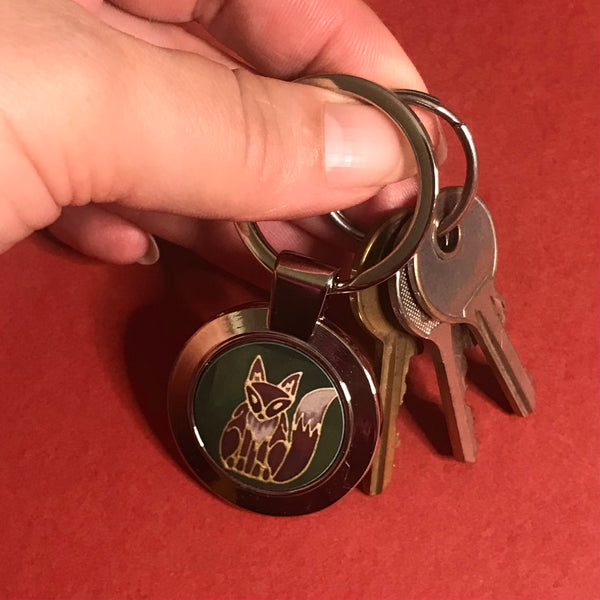 Red Fox Key Ring - Nature Lovers Gift for Him or Her - Present Woodland Lovers