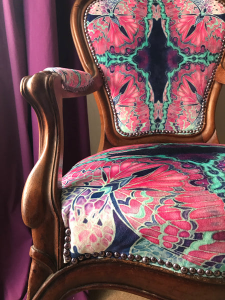 Designer Butterfly Antique Chair Upholstery Bespoke Upholstery for Antiques