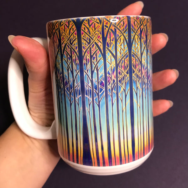 Stunning Cathedral Trees Extra Large Mug and Coaster - Woodland Mug Set - Mug Gift