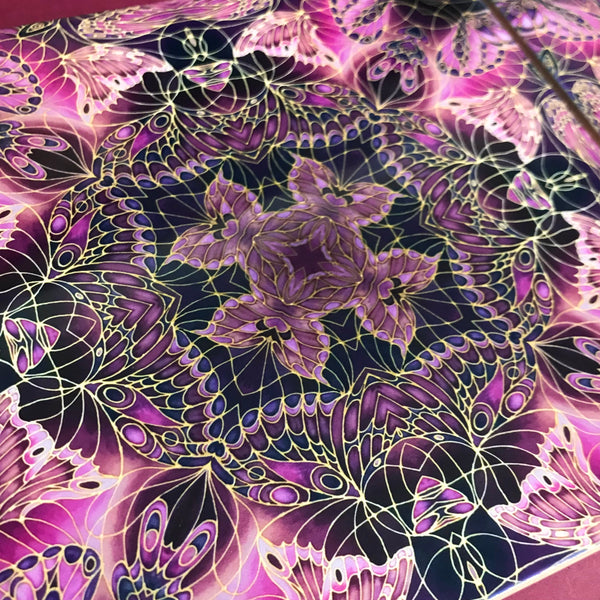 Contemporary Plum Butterfly Tiles - Beautiful Ceramic Bohemian Tiles - Ceramic Printed Tiles