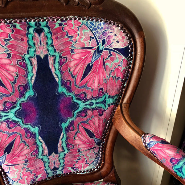 Designer Butterfly Antique Chair Upholstery Bespoke Upholstery for Antiques