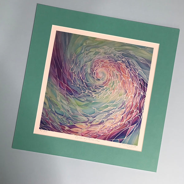 Corieveckyian (whirlpool) sunset lit Shoal Signed Print - Living Room Bedroom Bathroom Art
