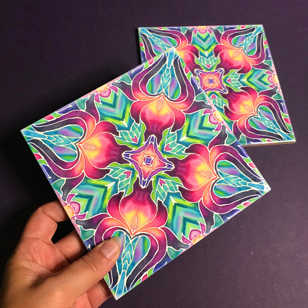 Purple Iris Arts and Crafts look Bathroom Tiles or Kitchen Tiles