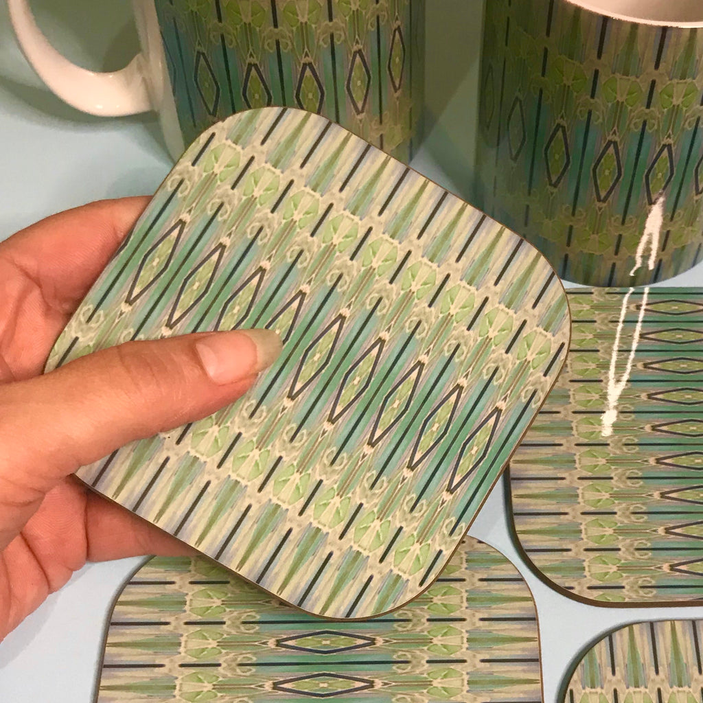 Deco Style duck egg, sage, turquoise Table Mats - green chopping boards