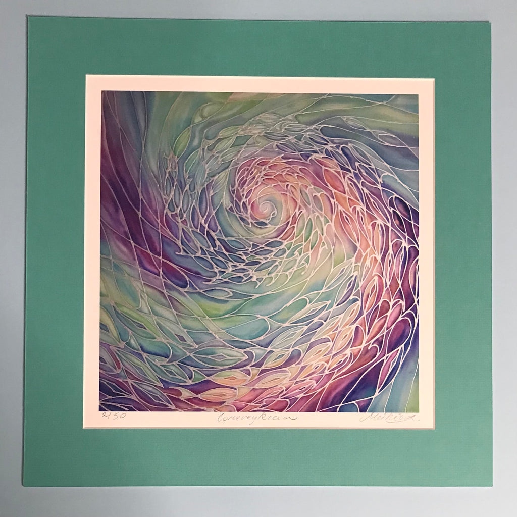 Corieveckyian (whirlpool) sunset lit Shoal Signed Print - Living Room Bedroom Bathroom Art