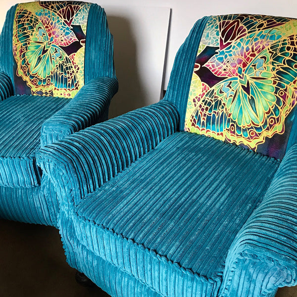 Armchair backrest washable decorative strip - Bespoke Upholstery.