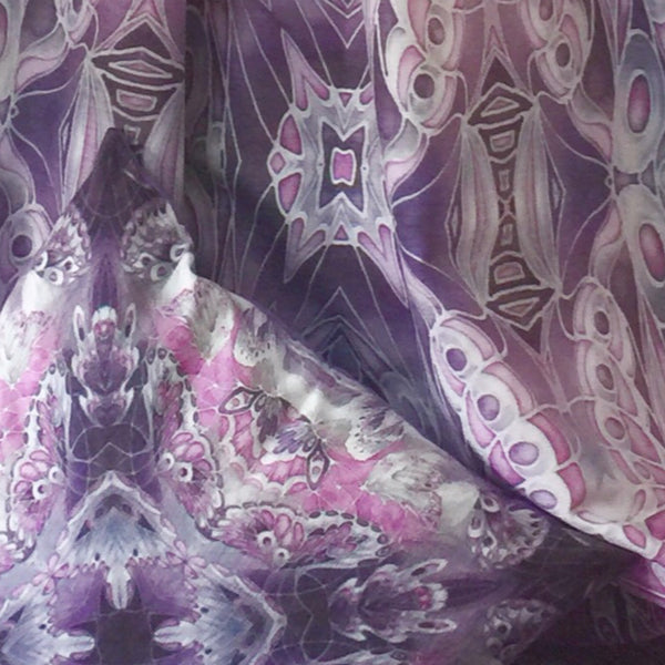 Chenille Butterfly Made to Order Curtains. Bespoke Designer Fabrics