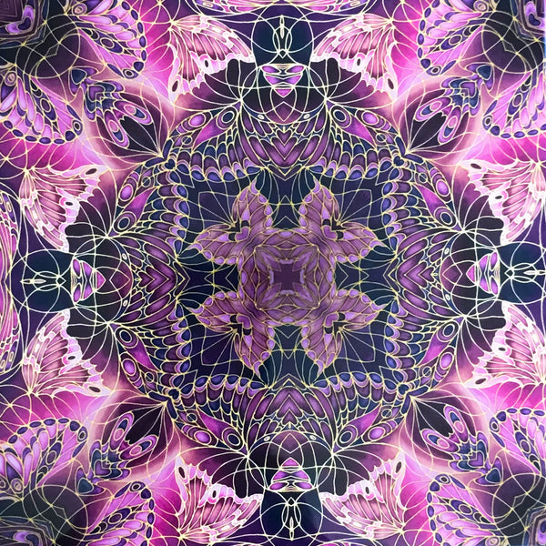 Contemporary Plum Butterfly Tiles - Beautiful Ceramic Bohemian Tiles - Ceramic Printed Tiles