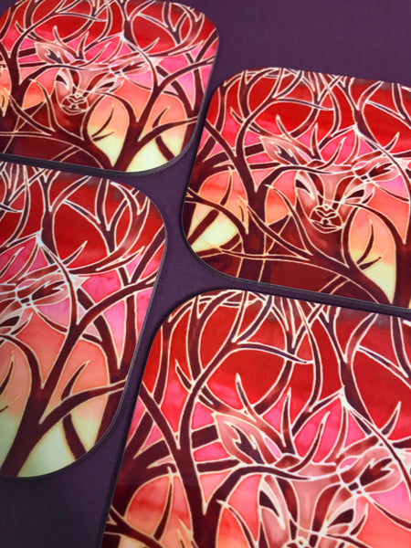 Stag Mug and Coaster box set or mug only - Red Mug Set - Wild Stag Mug Gift