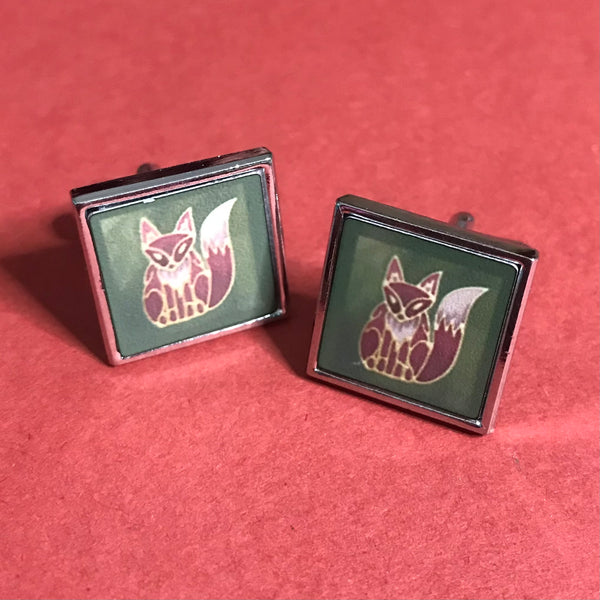 Red Fox Cuff Links - Gift for Him