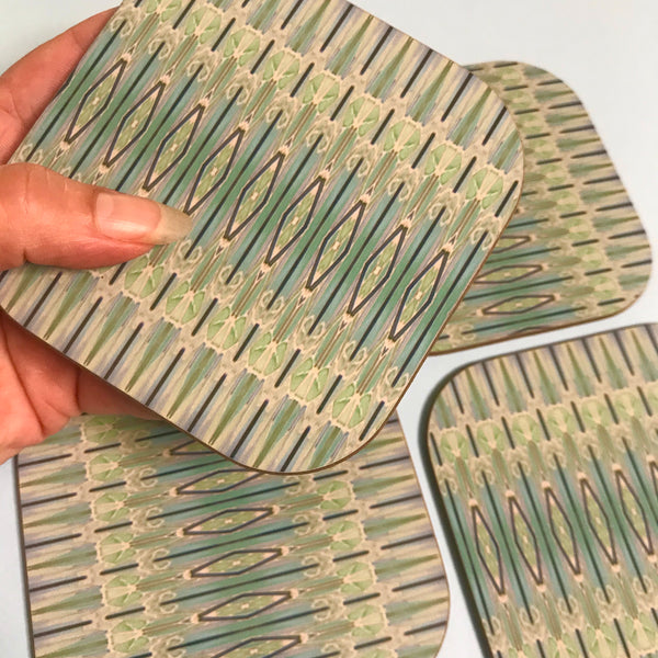 Deco Style duck egg, sage, turquoise Table Mats - green chopping boards