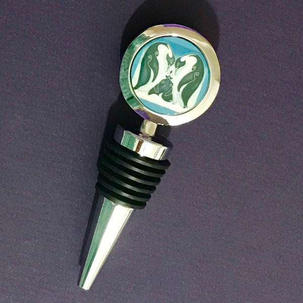 Penguin Bottle Bung - Penguin Family Bottle Stopper - Meikie Designs - Blue Bottle Stopper - Wine Lovers Gift