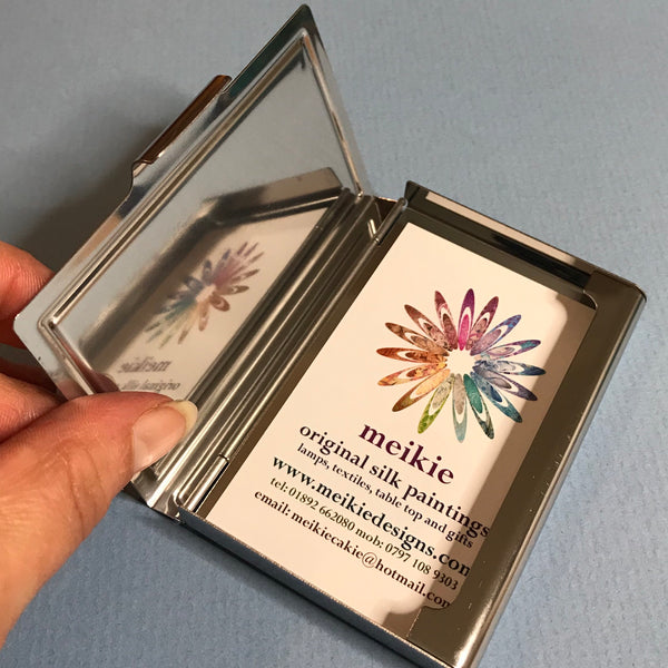 Blue Butterfly Business Card Holder