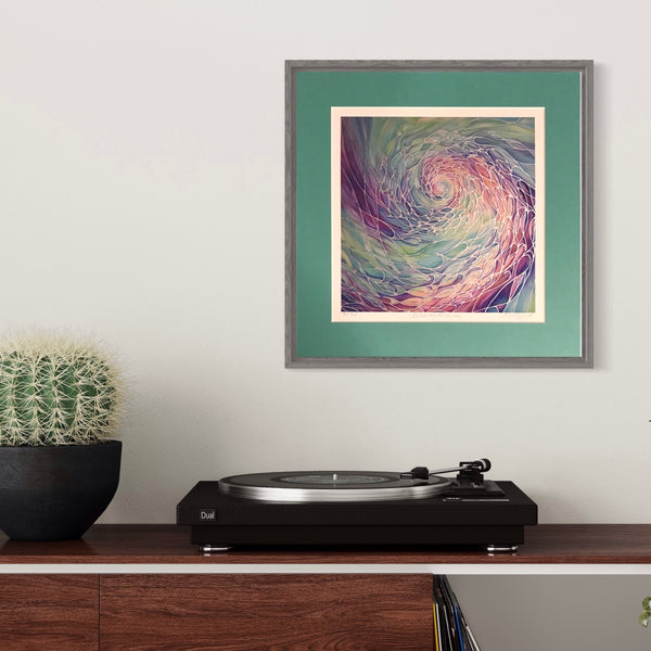 Corieveckyian (whirlpool) sunset lit Shoal Signed Print - Living Room Bedroom Bathroom Art