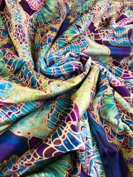 Rich Terracotta Rust Beaujolais Trees Designer Luxury Velvet fabric for curtains by the drop length needed