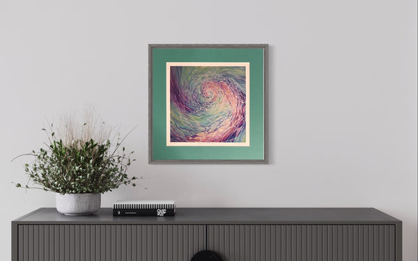 Corieveckyian (whirlpool) sunset lit Shoal Signed Print - Living Room Bedroom Bathroom Art