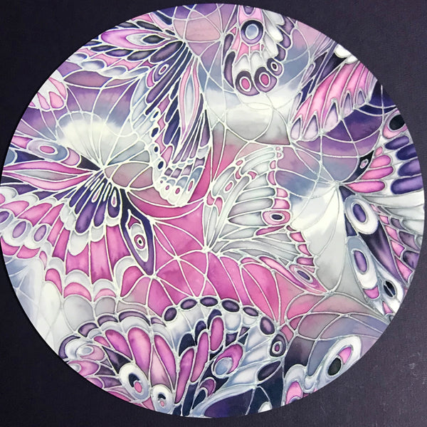 Purple Grey Placemats & Coasters - High Quality Table Mats - Purple Butterfly Tableware