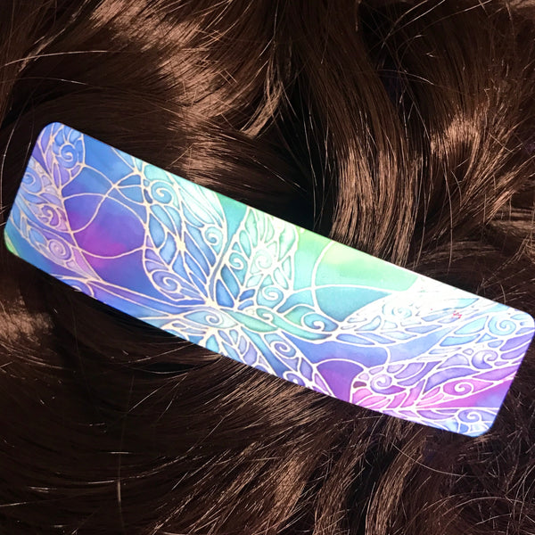 Blue Green Dragonfly Hair Slide