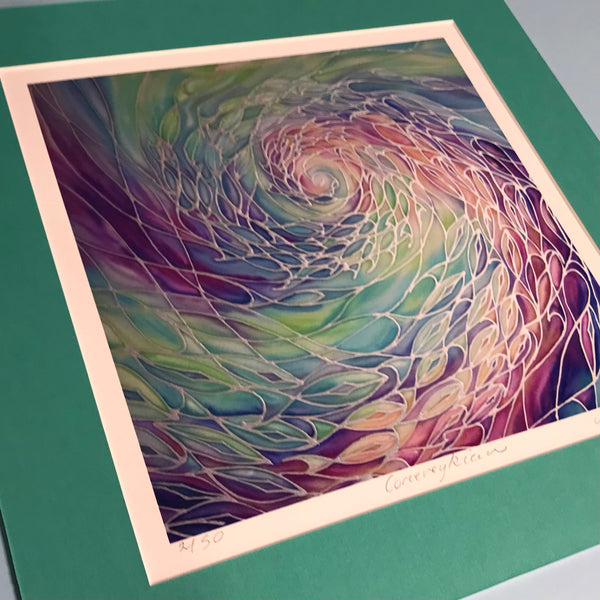 Corieveckyian (whirlpool) sunset lit Shoal Signed Print - Living Room Bedroom Bathroom Art