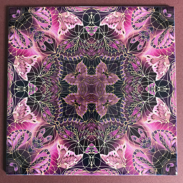 Contemporary Plum Butterfly Tiles - Beautiful Ceramic Bohemian Tiles - Ceramic Printed Tiles