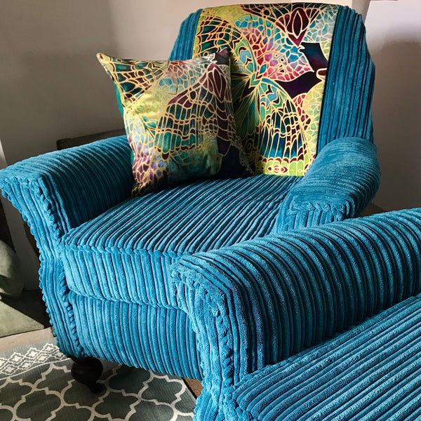 Armchair backrest washable decorative strip - Bespoke Upholstery.