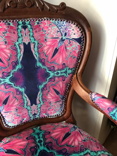 Designer Butterfly Antique Chair Upholstery Bespoke Upholstery for Antiques