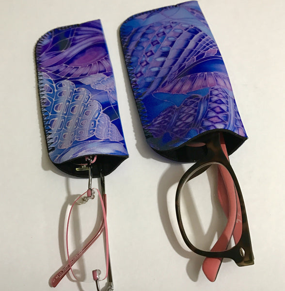 Reading glasses Cover - Sunglasses Pouch - Blue Glasses Case