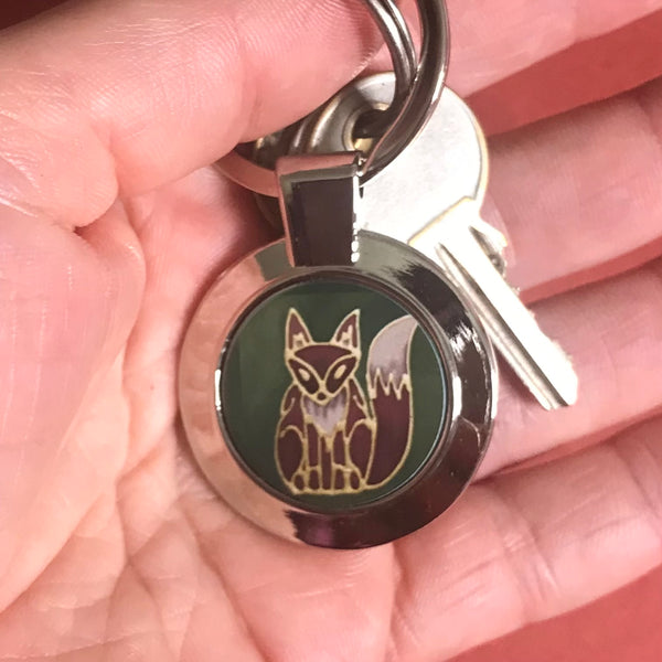 Red Fox Key Ring - Nature Lovers Gift for Him or Her - Present Woodland Lovers