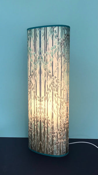 Into the Woods Contemporary Floor Lamp  - Tranquil Light Art Lamp - Blue Turquoise Aqua trees Lamp