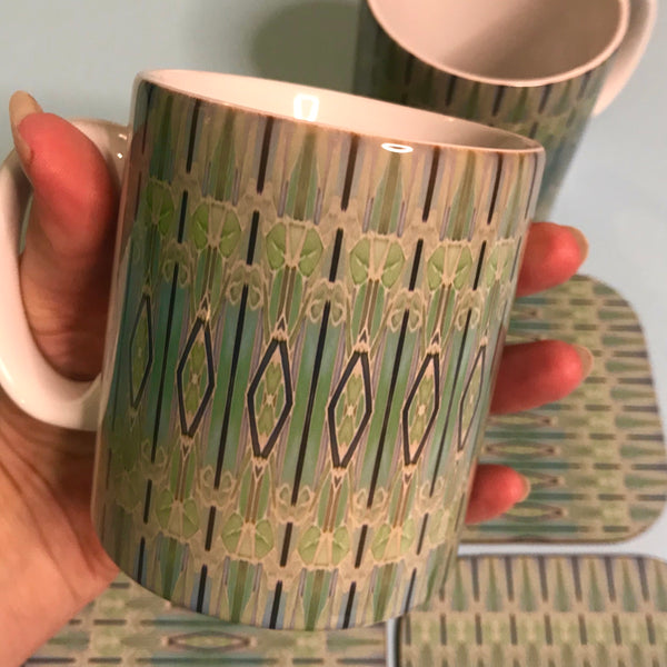 Deco Style duck egg, sage, turquoise Table Mats - green chopping boards