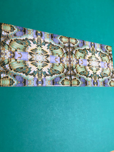 Sage Green Art Nouveau Butterfly Moth Tiles - Beautiful Ceramic Rectangular Border 6x8” Tiles - Kitchen Bathroom Tiles
