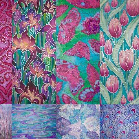 Pink purple blue patterns