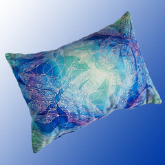 Intricate Dragonflies Cushion - Blue Green Turquoise Cushion - Dragonflies Art Pillow